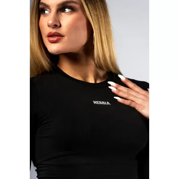  Brezšiven kratki top z dolgimi rokavi POWER 892 BLACK Nebbia 