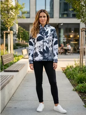 Ženska vrhunska softshell jakna ALTISPORT VOJ/ALW115JACK01 ČRNO/BELO