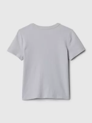 Otroška majica s kratkimi rokavi GAP LOGO GRAPHIC TEE 454294-01 SIVE SNOVI