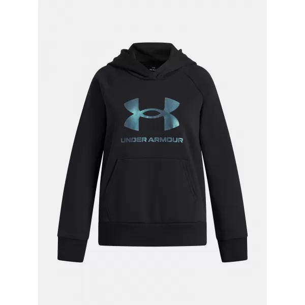  Pulover za deklico UNDER ARMOUR UA RIVAL FLC SHIMMER HDY 6004118-005 ČRNA 