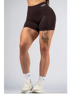 Push-up kratke hlače z visokim pasom POWER 893 TEMNO RJAVE Nebbia