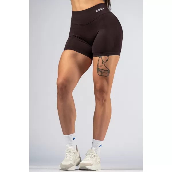  Push-up kratke hlače z visokim pasom POWER 893 TEMNO RJAVE Nebbia 