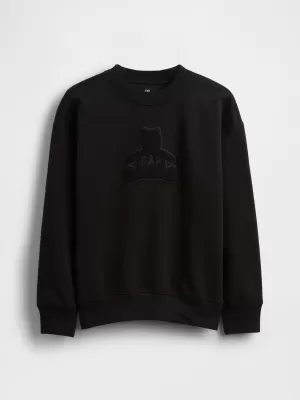 Otroški pulover GAP CREW RELAXED SWEATSHIRT 844233-00 ČRNA