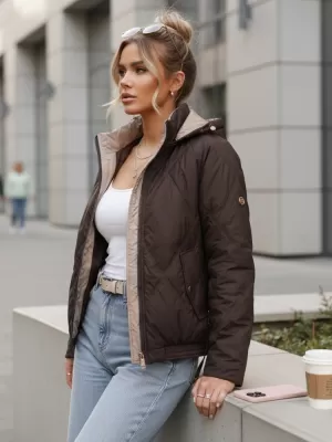 Ženska jakna DSTREET TY5671 RJAVA