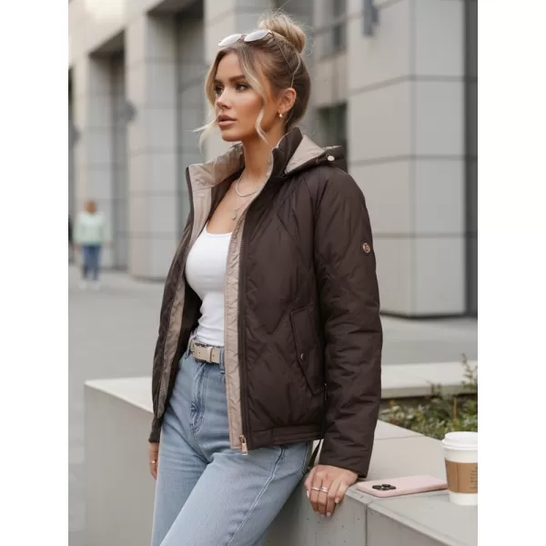  Ženska jakna DSTREET TY5671 RJAVA 