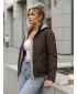 Ženska jakna DSTREET TY5671 RJAVA