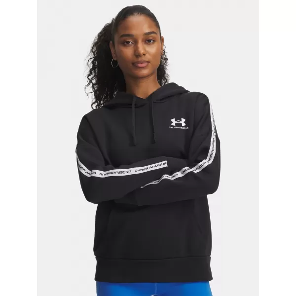  Ženski pulover UNDER ARMOUR ICON FLEECE TAPED HDY 6003708-004 ČRNA 