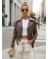 Ženska jakna DSTREET TY5537 RJAVA