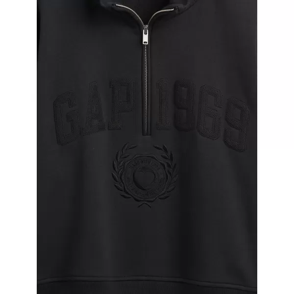  Ženski pulover GAP LOGO HALF ZIP 852841-01 NOČ BREZ MESECA 
