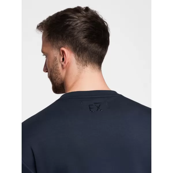  Moški pulover OMBRE OM-SNBC-0199 TEMNO MODRA 