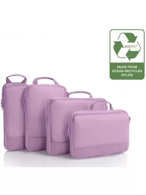 Kovček HEYS Ecotex Compression Packing Cube 4 Pc Set LILA CVET