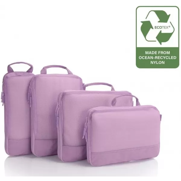  Kovček HEYS Ecotex Compression Packing Cube 4 Pc Set LILA CVET 