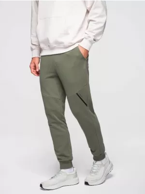 Moške trenirke OMBRE OM-PASK-0280 OLIVNO