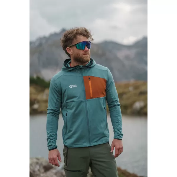  Moški powerfleece pulover NORDBLANC BRACKEN NBWFM8286 TEMNO ZELENA 