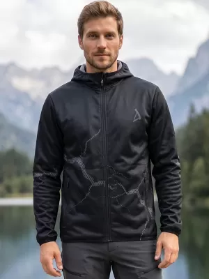 Moška vrhunska softshell jakna ALTISPORT VOJ/ALM129JACK01 ČRNO SIVA