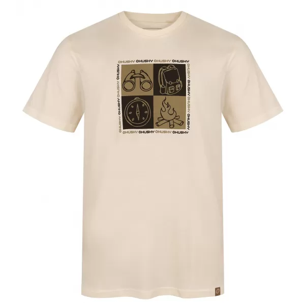 Moška majica s kratkimi rokavi HUSKY TEE SQUARE M BEŽ 