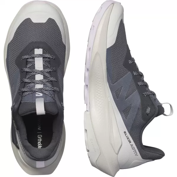  Ženski čevlji SALOMON ELIXIR ACTIV GTX W L47526500 INDIJSKO ČRNILO/LEDENIŠKO SIVA/CVETNI LISTI ORHIDEJE 
