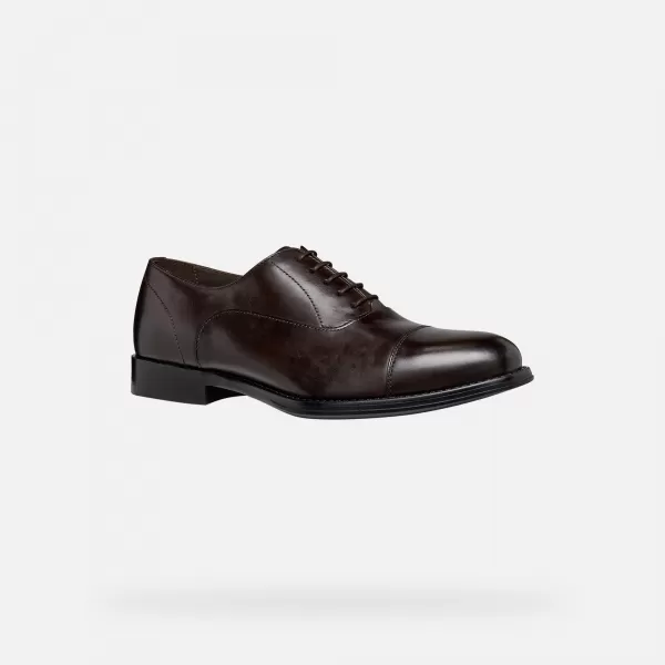  Moški klasični čevlji GEOX BARBERIGO G014409 TEMNO RJAVA 