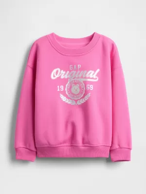 Otroški pulover GAP LOGO SWEATSHIRT 816550-03 PHOEBE ROZA