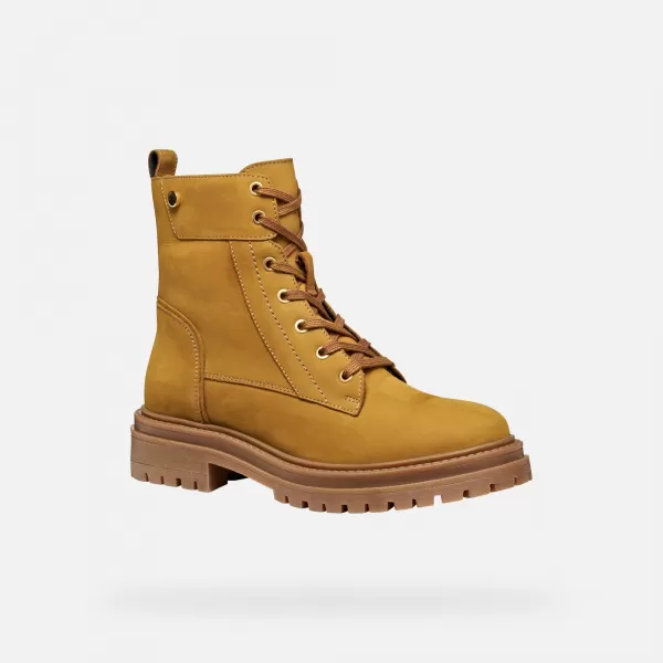  Ženski gležnjarji GEOX IRIDEA G009240 JANTAR 
