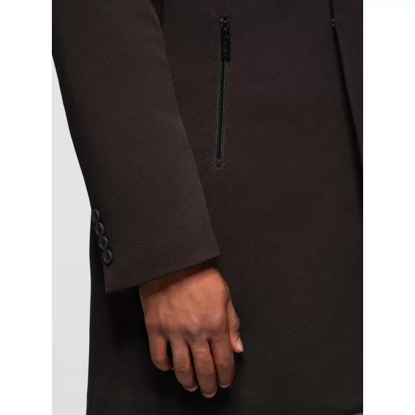  Moški plašč OMBRE OM-COWC-0136 TEMNO RJAVA 