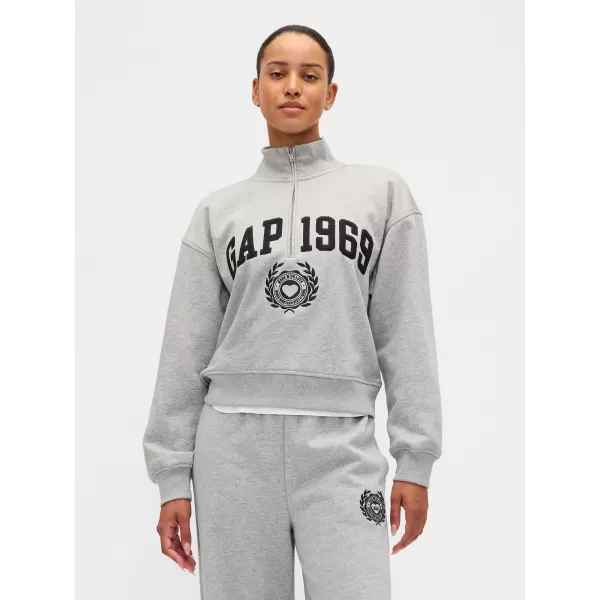  Ženski pulover GAP LOGO HALF ZIP 852841-04 HEATHER SIVA 