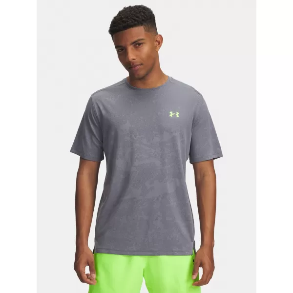  Moška majica s kratkimi rokavi UNDER ARMOUR UA TECH VENT JACQUARD SS 1377052-025 SIVA 
