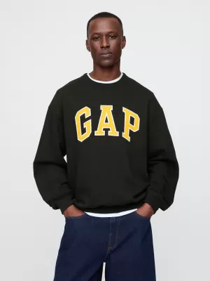 Moški pulover GAP LOGO CREW SWEATSHIRT 616625-02 PRAVA ČRNA