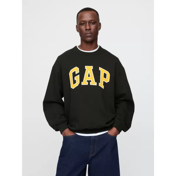 Moški pulover GAP LOGO CREW SWEATSHIRT 616625-02 PRAVA ČRNA 