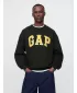 Moški pulover GAP LOGO CREW SWEATSHIRT 616625-02 PRAVA ČRNA