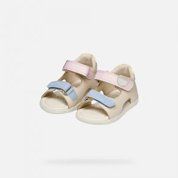  Dekliški sandali GEOX SANDAL MACCHIA B254WA08502C1M2M BEŽ 