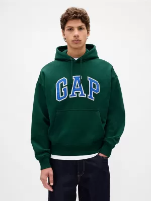 Moški pulover GAP HEAVYWEIGHT LOGO HOODIE PULLOVER 823104-03 GLOBOKI LOVEC