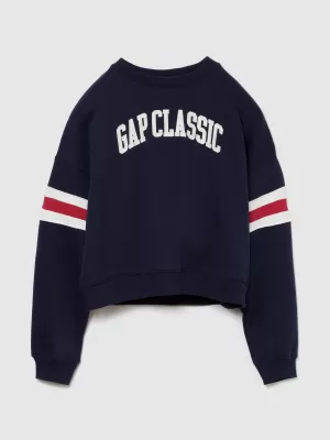 Ženski pulover GAP LOGO SWEATSHIRT 799272-03 MORNARIŠKI UNIFORMNI LOGOTIP