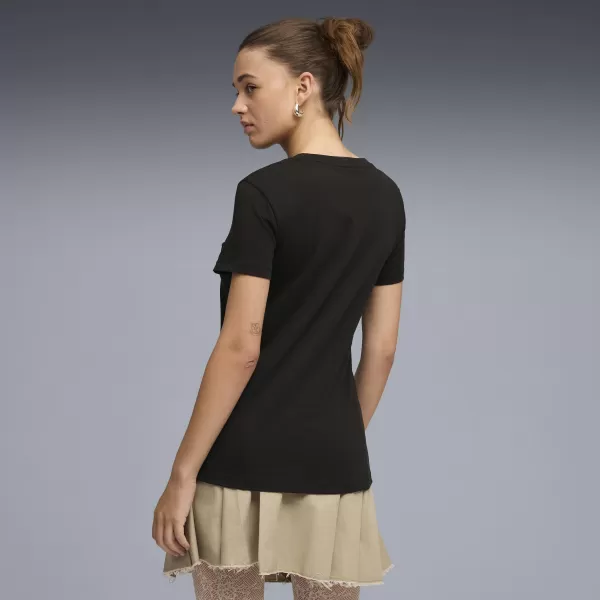  Ženska majica s kratkimi rokavi PUMA ESS LOGO LAB TEE 691824_01 ČRNA PUMA 