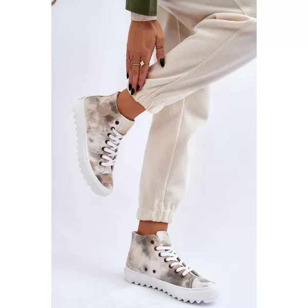  Ženske superge BIG STAR LL274047 WHITE/OLIVE Big Star Shoes 