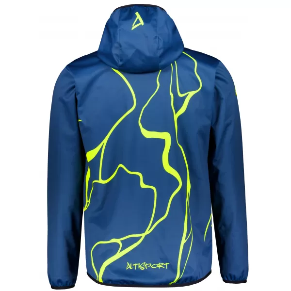 Moška vrhunska softshell jakna ALTISPORT VOJ/ALM073JACK01 MORNARSKO MODRA/NEONSKO RUMENA 