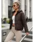 Ženska jakna DSTREET TY5670 RJAVA