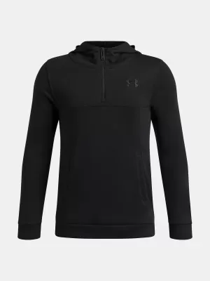 Fantovski pulover UNDER ARMOUR RIVAL LW 1/4 ZIP HOODIE 6009316-001 ČRNA