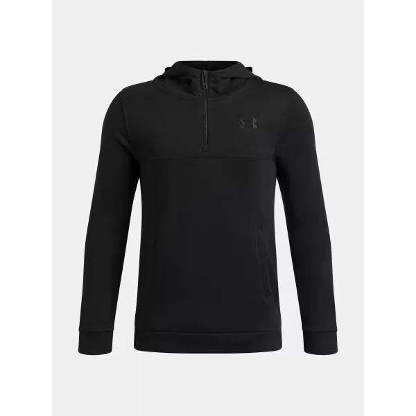  Fantovski pulover UNDER ARMOUR RIVAL LW 1/4 ZIP HOODIE 6009316-001 ČRNA 