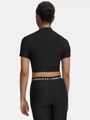 Ženska majica s kratkimi rokavi HEATGEAR CROP MOCK SS 6010006-008 ČRNA Under Armour