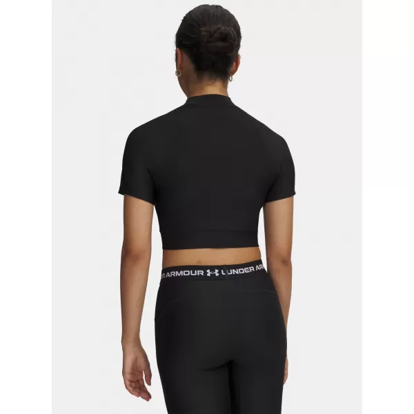  Ženska majica s kratkimi rokavi HEATGEAR CROP MOCK SS 6010006-008 ČRNA Under Armour 