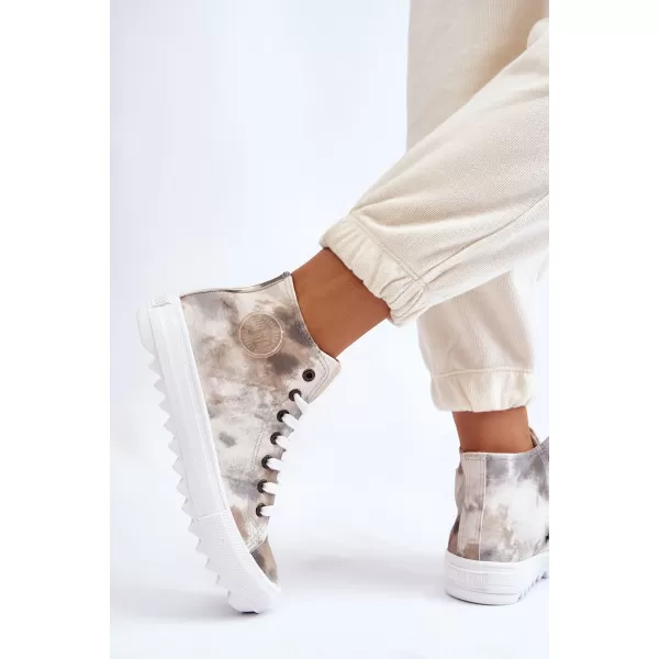  Ženske superge BIG STAR LL274047 WHITE/OLIVE Big Star Shoes 