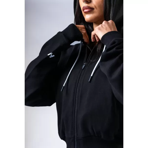  Pulover s kapuco na zadrgo POWER 895 BLACK Nebbia 