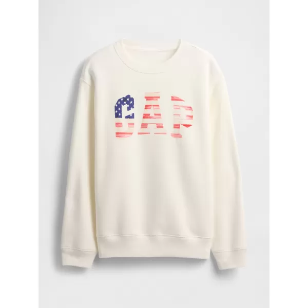  Ženski pulover GAP LOGO SWEATSHIRT 782487-01 NOVA UMAZANO BELA OPT 