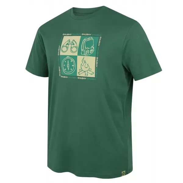  Moška majica s kratkimi rokavi HUSKY TEE SQUARE M ZELENA 