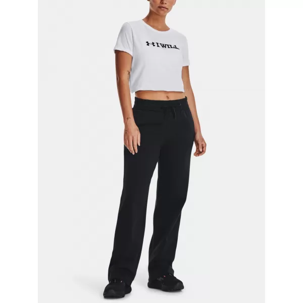  Ženske športne hlače UNDER ARMOUR RIVAL FLC STRAIGHT PANT 1381847-001 ČRNA 