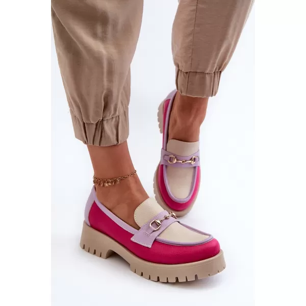 Ženski mokasini ZAZOO 3475 BEŽ/FUSCHIA/LILA 