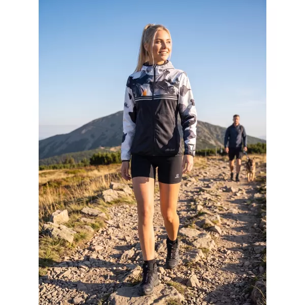  Ženska vrhunska softshell jakna ALTISPORT VOJ/ALW117JACK01 ČRNA/ORANŽNA 