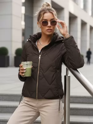 Ženska jakna DSTREET TY5670 RJAVA