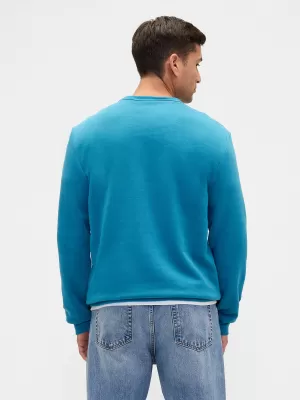 Moški pulover GAP LOGO SWEATSHIRT 645634-17 MODROZELENA SKRILAVEC